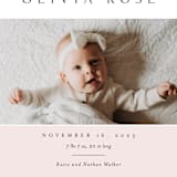 "Cherished" - Birth Announcements in Peony by Kasia Labocki - Detail