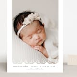 "Eyelet" - Birth Announcements in Taupe by Lauren Chism - Front