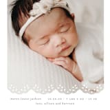 "Eyelet" - Birth Announcements in Taupe by Lauren Chism - Detail