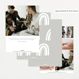 "Corner Hello" - Birth Announcements in Midnight by Jackie Crawford - Back of Card Options