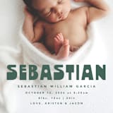 "Boldly Named" - Birth Announcements in Forest by Anna Elder - Detail