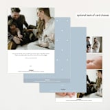 "Mickey fabric frame" - Birth Announcements in Chambray by Lea Delaveris - Back of Card Options