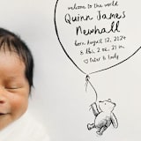 "Disney's Classic Pooh" - Birth Announcements in Ink by Pink House Press - Detail