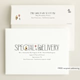 "Silly Old Bear" - Birth Announcements in Ink by Heather Schertzer - FREE Recipient Addressing