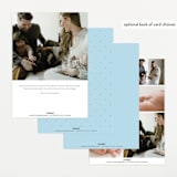 "Modern striped frame" - Birth Announcements in Powder Blue by Jackie Crawford - Back of Card Options