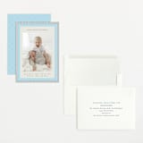 "Modern striped frame" - Birth Announcements in Powder Blue by Jackie Crawford - Assembled