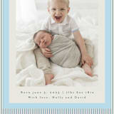 "Modern striped frame" - Birth Announcements in Powder Blue by Jackie Crawford - Detail