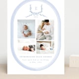 "Festive Monogram" - Birth Announcements in Frost by Corinne Malesic - Front