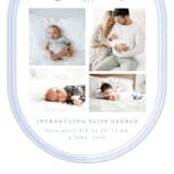 "Festive Monogram" - Birth Announcements in Frost by Corinne Malesic - Detail