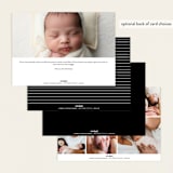 "Sweet Introduction" - Birth Announcements in Ink by Chryssi Tsoupanarias - Back of Card Options