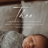 "Complete" - Birth Announcements in Linen by Kasia Labocki - Detail