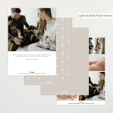 "Our Hearts" - Birth Announcements in Fog by Julia Hall - Back of Card Options