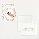 "Sweet Floral Vine" - Birth Announcements in Blush by Susan Moyal - Assembled