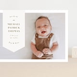 "Pennant" - Birth Announcements in Olive by Anastasia Makarova - Front