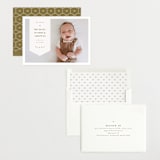"Pennant" - Birth Announcements in Olive by Anastasia Makarova - Assembled