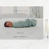 "Vintage" - Birth Announcements in Fog by Sara Hicks Malone - Front