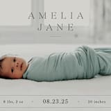 "Vintage" - Birth Announcements in Fog by Sara Hicks Malone - Detail