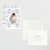 "Daisy Toile" - Birth Announcements in Bluebird by Susan Zinader - Assembled