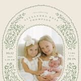 "bunnies and flowers" - Birth Announcements in Sage by Anastasia Makarova - Detail