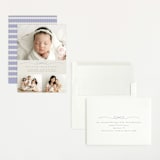 "Scallops" - Birth Announcements in Periwinkle by Laura Hankins - Assembled