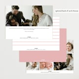 "Portraiture" - Birth Announcements in Rose by Alexandra Cohn - Back of Card Options