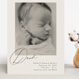 "Dashing" - Birth Announcements in Vanilla by Olivia Raufman - Front