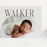 "Round" - Birth Announcements in Cream by Brianne Larsen - Front