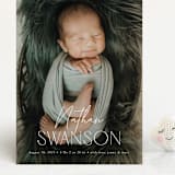 "Focus" - Birth Announcements in Snow by Yaling Hou Suzuki - Front