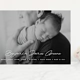 "Handwriting" - Birth Announcements in Snow by Bethan - Front