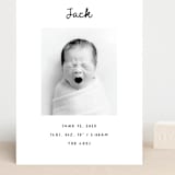 "Cursive" - Birth Announcements in Snow by AK Graphics - Front