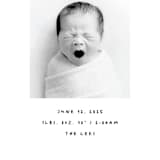 "Cursive" - Birth Announcements in Snow by AK Graphics - Detail