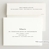 "Cursive" - Birth Announcements in Snow by AK Graphics - FREE Recipient Addressing