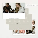 "Modern Name" - Birth Announcements in Linen by Erica Krystek - Back of Card Options