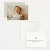 "Modern Name" - Birth Announcements in Linen by Erica Krystek - Assembled