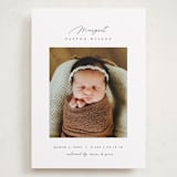 "Simply Lovely" - Birth Announcements in Pearl by Pixel and Hank - Front