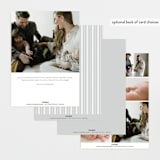 "Modern Arc" - Birth Announcements in Snow by Erin Deegan - Back of Card Options