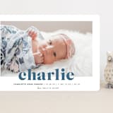 "Bold Nickname" - Birth Announcements in Bluebird by Shirley Lin Schneider - Front
