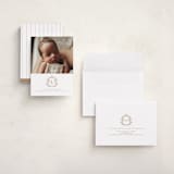 "Crested" - Birth Announcements in Fawn by mo kelley - Assembled