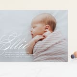 "Precious Script" - Birth Announcements in Sugar by Jessica Williams - Front