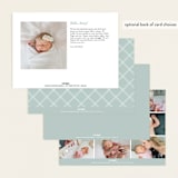 "Precious Script" - Birth Announcements in Sugar by Jessica Williams - Back of Card Options