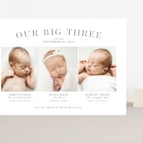 "Our big three" - Birth Announcements in Slate by Lea Delaveris - Front