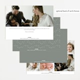 "Our big three" - Birth Announcements in Slate by Lea Delaveris - Back of Card Options