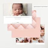"Desert Plaid" - Birth Announcements in Terracotta by Erica Krystek - Back of Card Options
