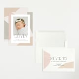 "Artful" - Birth Announcements in Sherbet by Pixel and Hank - Assembled