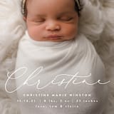 "Poetry" - Birth Announcements in Whipped Cream by Ekko Studio - Detail