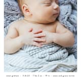 "Basic" - Birth Announcements in Onyx by Lauren Chism - Detail