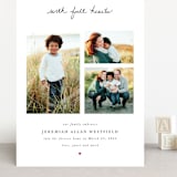 "With Full Hearts" - Birth Announcements in Charcoal by Lisa Assenmacher - Front