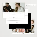 "Me times three" - Birth Announcements in Cloud by Lea Delaveris - Back of Card Options
