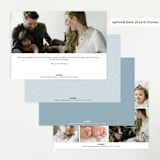 "Corduroy" - Birth Announcements in Sky by Lea Delaveris - Back of Card Options