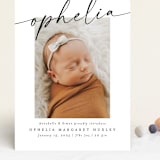 "Signature Name" - Birth Announcements in Coal by Meggy Masters - Front